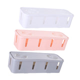 Maxbell Cable Power Plug Storage Box Cable Organizer for Desktop Apartment Farmhouse White