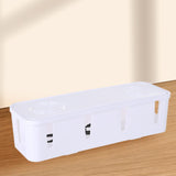 Maxbell Cable Power Plug Storage Box Cable Organizer for Desktop Apartment Farmhouse White