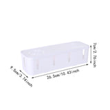 Maxbell Cable Power Plug Storage Box Cable Organizer for Desktop Apartment Farmhouse White