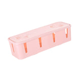 Maxbell Cable Power Plug Storage Box Cable Organizer for Desktop Apartment Farmhouse Pink