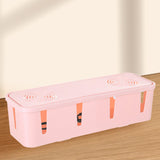 Maxbell Cable Power Plug Storage Box Cable Organizer for Desktop Apartment Farmhouse Pink