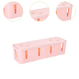 Maxbell Cable Power Plug Storage Box Cable Organizer for Desktop Apartment Farmhouse Pink