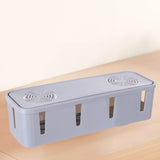 Maxbell Cable Power Plug Storage Box Cable Organizer for Desktop Apartment Farmhouse Gray