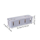 Maxbell Cable Power Plug Storage Box Cable Organizer for Desktop Apartment Farmhouse Gray