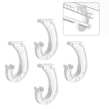 Maxbell 4 Pieces Closet Rod Support Bracket Closet Shelf Rod Holder J Type Hooks 3/4 White