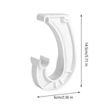 Maxbell 4 Pieces Closet Rod Support Bracket Closet Shelf Rod Holder J Type Hooks 3/4 White