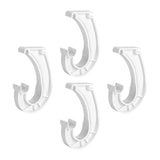 Maxbell 4 Pieces Closet Rod Support Bracket Closet Shelf Rod Holder J Type Hooks 3/4 White