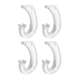 Maxbell 4 Pieces Closet Rod Support Bracket Closet Shelf Rod Holder J Type Hooks 3/4 White