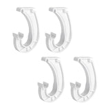 Maxbell 4 Pieces Closet Rod Support Bracket Closet Shelf Rod Holder J Type Hooks 3/4 White