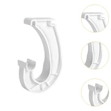 Maxbell 4 Pieces Closet Rod Support Bracket Closet Shelf Rod Holder J Type Hooks 3/4 White