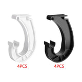 Maxbell 4 Pieces Closet Rod Support Bracket Closet Shelf Rod Holder J Type Hooks 3/4 White