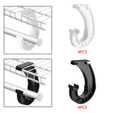 Maxbell 4 Pieces Closet Rod Support Bracket Closet Shelf Rod Holder J Type Hooks 3/4 White