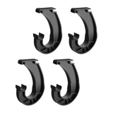 Maxbell 4 Pieces Closet Rod Support Bracket Closet Shelf Rod Holder J Type Hooks 3/4 Black