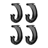 Maxbell 4 Pieces Closet Rod Support Bracket Closet Shelf Rod Holder J Type Hooks 3/4 Black
