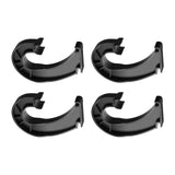 Maxbell 4 Pieces Closet Rod Support Bracket Closet Shelf Rod Holder J Type Hooks 3/4 Black