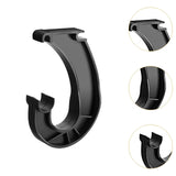 Maxbell 4 Pieces Closet Rod Support Bracket Closet Shelf Rod Holder J Type Hooks 3/4 Black