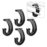 Maxbell 4 Pieces Closet Rod Support Bracket Closet Shelf Rod Holder J Type Hooks 3/4 Black