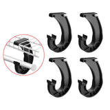 Maxbell 4 Pieces Closet Rod Support Bracket Closet Shelf Rod Holder J Type Hooks 3/4 Black