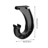 Maxbell 4 Pieces Closet Rod Support Bracket Closet Shelf Rod Holder J Type Hooks 3/4 Black