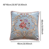 Maxbell European Throw Pillow Cover Decorative Pillowcase for Home Decor Couch Chair Blue