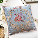 Maxbell European Throw Pillow Cover Decorative Pillowcase for Home Decor Couch Chair Blue