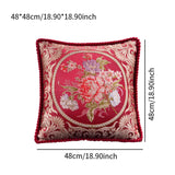 Maxbell European Throw Pillow Cover Decorative Pillowcase for Home Decor Couch Chair Red