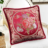 Maxbell European Throw Pillow Cover Decorative Pillowcase for Home Decor Couch Chair Red