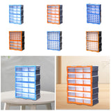 Maxbell Drawers Storage Cabinet Toolbox Makeup Organizer for Toys Small Items Screws Blue 18 Drawers