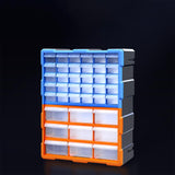 Maxbell Drawers Storage Cabinet Toolbox Makeup Organizer for Toys Small Items Screws Blue 18 Drawers