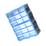 Maxbell Drawers Storage Cabinet Toolbox Makeup Organizer for Toys Small Items Screws Blue 18 Drawers