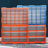 Maxbell Drawers Storage Cabinet Toolbox Makeup Organizer for Toys Small Items Screws Blue 18 Drawers