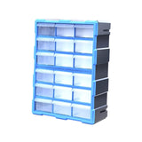 Maxbell Drawers Storage Cabinet Toolbox Makeup Organizer for Toys Small Items Screws Blue 18 Drawers