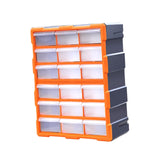 Maxbell Drawers Storage Cabinet Toolbox Makeup Organizer for Toys Small Items Screws Orange 18 Drawers