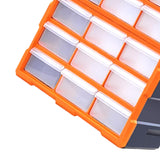 Maxbell Drawers Storage Cabinet Toolbox Makeup Organizer for Toys Small Items Screws Orange 18 Drawers