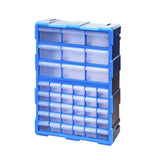 Maxbell Drawers Storage Cabinet Toolbox Makeup Organizer for Toys Small Items Screws Blue 39 Drawers