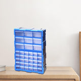 Maxbell Drawers Storage Cabinet Toolbox Makeup Organizer for Toys Small Items Screws Blue 39 Drawers