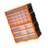 Maxbell Drawers Storage Cabinet Toolbox Makeup Organizer for Toys Small Items Screws Orange 39 Drawers