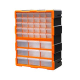 Maxbell Drawers Storage Cabinet Toolbox Makeup Organizer for Toys Small Items Screws Orange 39 Drawers