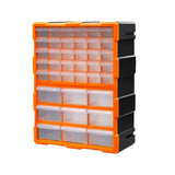 Maxbell Drawers Storage Cabinet Toolbox Makeup Organizer for Toys Small Items Screws Orange 39 Drawers