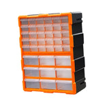 Maxbell Drawers Storage Cabinet Toolbox Makeup Organizer for Toys Small Items Screws Orange 39 Drawers