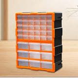 Maxbell Drawers Storage Cabinet Toolbox Makeup Organizer for Toys Small Items Screws Orange 39 Drawers