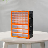 Maxbell Drawers Storage Cabinet Toolbox Makeup Organizer for Toys Small Items Screws Orange 39 Drawers