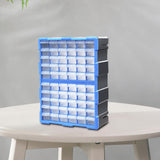 Maxbell Drawers Storage Cabinet Toolbox Makeup Organizer for Toys Small Items Screws Blue 60 Drawers