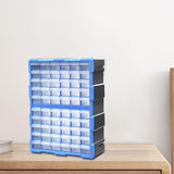 Maxbell Drawers Storage Cabinet Toolbox Makeup Organizer for Toys Small Items Screws Blue 60 Drawers