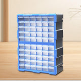 Maxbell Drawers Storage Cabinet Toolbox Makeup Organizer for Toys Small Items Screws Blue 60 Drawers