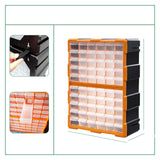 Maxbell Drawers Storage Cabinet Toolbox Makeup Organizer for Toys Small Items Screws Orange  60 Drawers