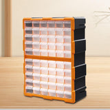 Maxbell Drawers Storage Cabinet Toolbox Makeup Organizer for Toys Small Items Screws Orange  60 Drawers