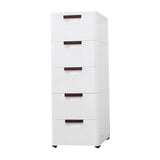 Maxbell 5 Drawer Rolling File Cabinet Bedroom Rolling Cart Cabinet for Closet Office