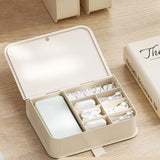 Maxbell Cable Organizer Box 8 Compartment Bins for Travel Charger Wires Office white