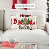 Maxbell Christmas Pillow Cover Printed Cushion Cover for Xmas Living Room Decoration Style A